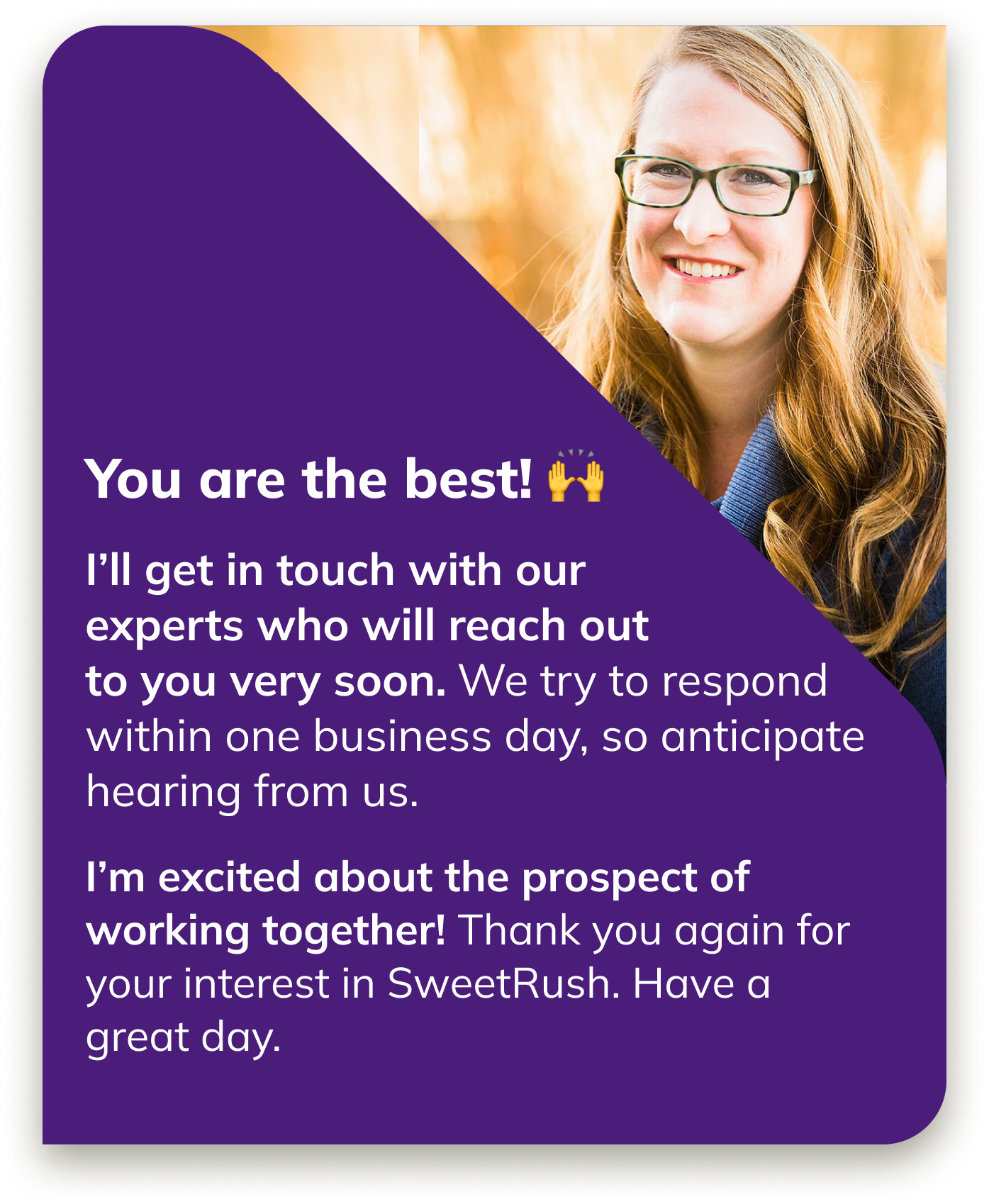 Thank-you-message