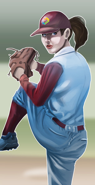 baseball player pitching