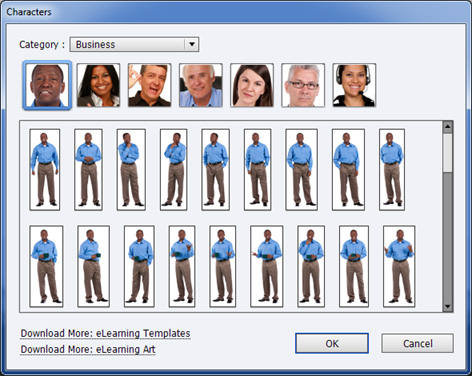 Captivate 7 Photo Characters Screenshot