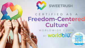 SweetRush Certified as a 2019 Freedom-Centered Culture by WorldBlu