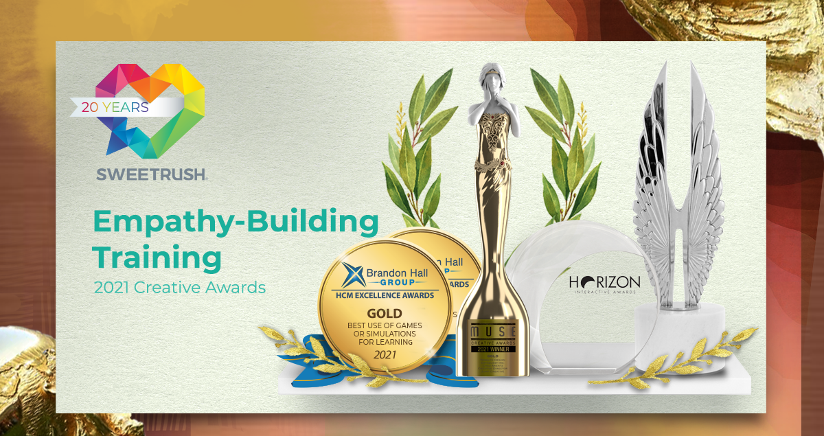 SweetRush Wins Five Platinum and Gold Awards for Empathy-Building Training