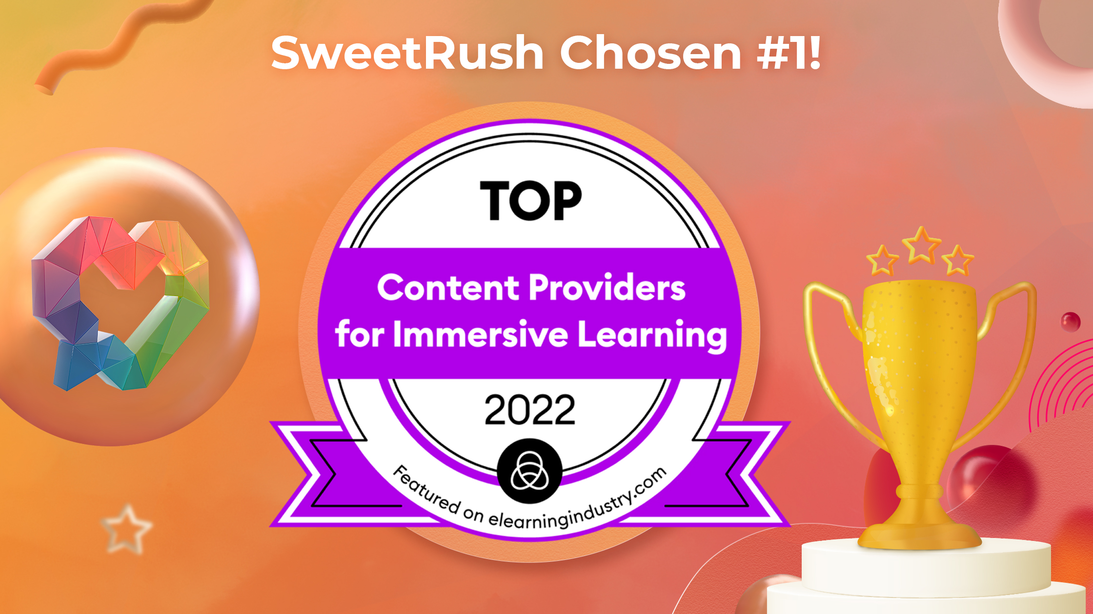 SweetRush Named No. 1 Content Provider for Immersive Learning