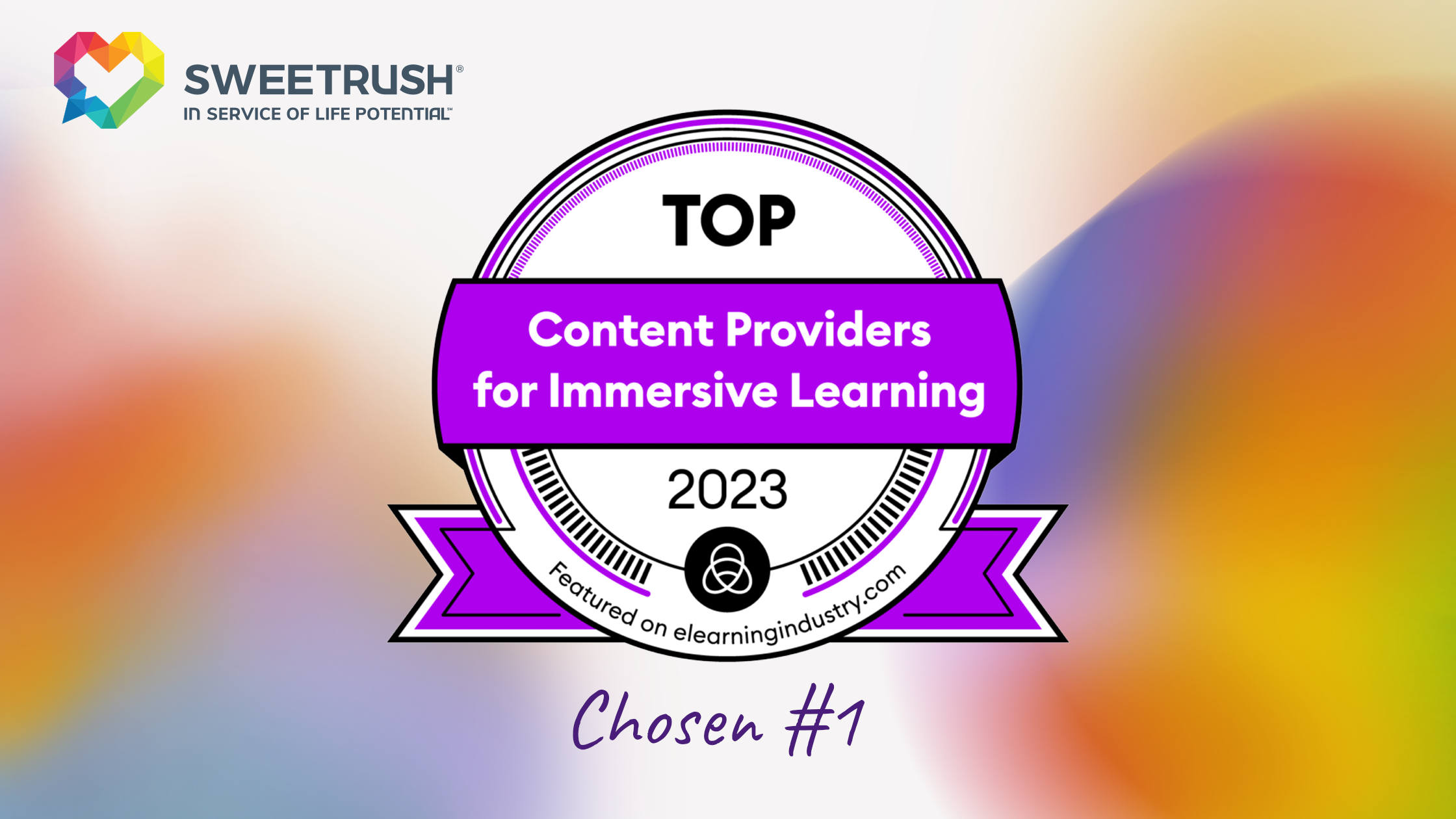 SweetRush Named No. 1 Content Provider for Immersive Learning for Second Consecutive Year