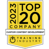 Top 20 custom content TI 2023 badge