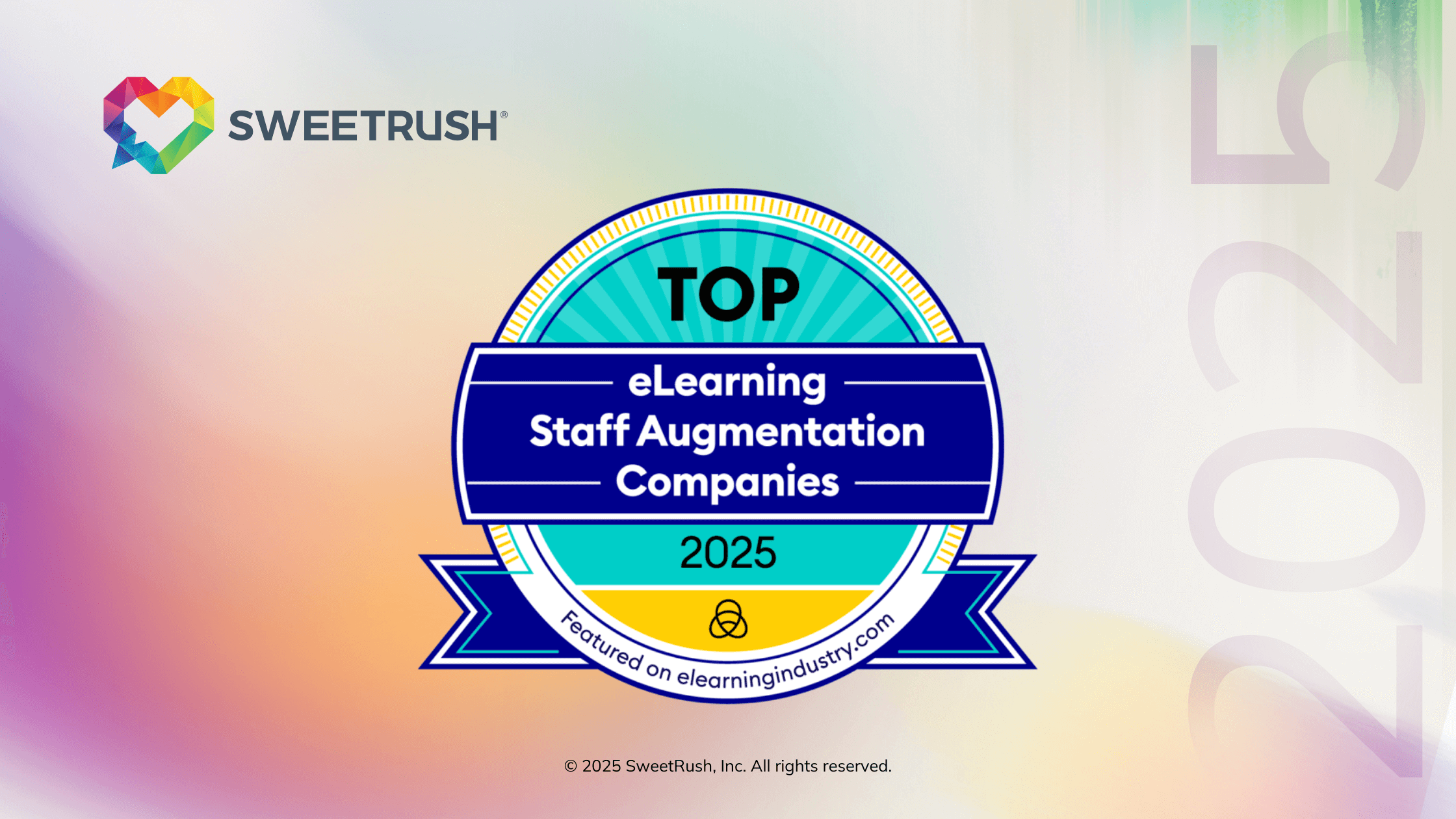 SweetRush Honored as No. 1 Provider of Staff Augmentation Services by eLearning Industry